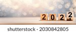 Wooden Blocks With 2021 2022...