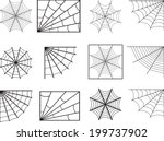 Spider Web Illustrated On White