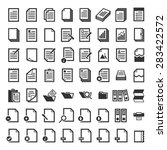 paper icon document icon vector ... | Shutterstock .eps vector #283422572