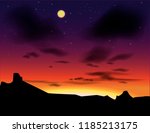 Vector Landscape With Evening...