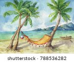 Tropical Landscape Coconut...
