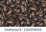 3d Glossy Black Lattice Tiles...