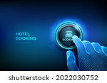 hotel booking. online... | Shutterstock .eps vector #2022030752