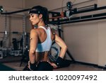 Small photo of Sportswoman with motion capture sensors on her body to measure the movement during sports at biomechanical lab.