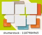 template for photo collage in... | Shutterstock .eps vector #1187984965