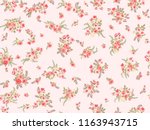 vintage feedsack pattern in... | Shutterstock . vector #1163943715