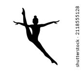 gymnast silhouette. artistic... | Shutterstock .eps vector #2118555128