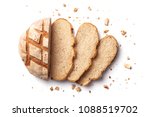 Sliced bread isolated on a...