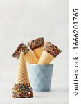 Ice Cream Cones Variety With...