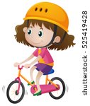 Girl Wearing Helmet When Riding ...