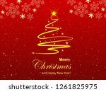 merry christmas  santa claus... | Shutterstock .eps vector #1261825975