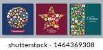 christmas background. vector.... | Shutterstock .eps vector #1464369308