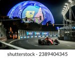 Small photo of Las Vegas, Nevada, USA. 16-19 November 2023. Formula 1 World Championship 2023. Heineken Silver Las Vegas Grand Prix. Carlos Sainz, Ferrari.
