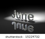 rendering of the word "june".... | Shutterstock . vector #15229732