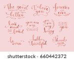 hand drawn love lettering... | Shutterstock .eps vector #660442372
