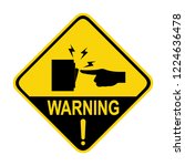switch warning sign. symbol ... | Shutterstock .eps vector #1224636478