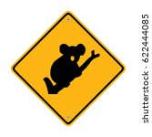 koala bear road sign. traffic... | Shutterstock .eps vector #622444085