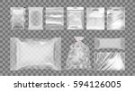 big set of transparent empty... | Shutterstock .eps vector #594126005