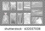 big set of transparent empty... | Shutterstock .eps vector #632037038