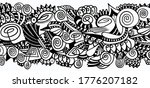 black and white pattern on... | Shutterstock . vector #1776207182