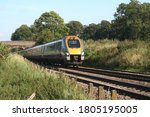 Small photo of Passenger train on the midland main line near Desborough, East Midlands, September 2007