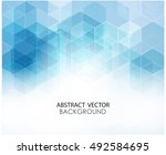 abstract modern geometric blue... | Shutterstock .eps vector #492584695