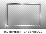 silver frame realistic. high... | Shutterstock .eps vector #1498705022