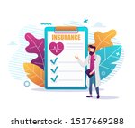 health insurance flat... | Shutterstock .eps vector #1517669288