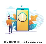it expert holding a big... | Shutterstock .eps vector #1526217392