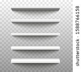 white shop product shelves.... | Shutterstock .eps vector #1588766158