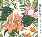 Seamless Pattern With Tropica...