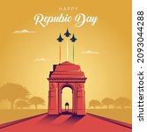 indian republic day... | Shutterstock .eps vector #2093044288