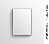 white blank poster with frame... | Shutterstock .eps vector #463685102
