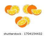 orange logo. isolated orange on ... | Shutterstock .eps vector #1704154432