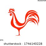 Fiery Rooster. Isolated Rooster ...