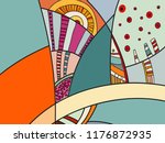 abstract colorful pattern with... | Shutterstock .eps vector #1176872935