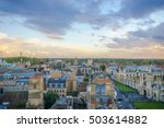 Panoramic View Of Cambridge  Uk.