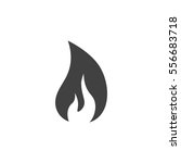 fire flame icon on the white... | Shutterstock .eps vector #556683718