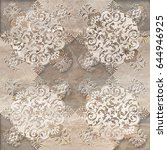 ornate pattern | Shutterstock . vector #644946925
