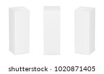 high white cardboard box mock... | Shutterstock .eps vector #1020871405
