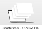 laptop computer mockup with... | Shutterstock .eps vector #1779361148