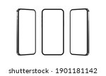 set of black mobile phones... | Shutterstock .eps vector #1901181142