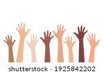 multi ethnic and diverse hands... | Shutterstock .eps vector #1925842202