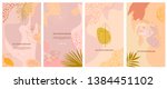set of abstract vertical... | Shutterstock .eps vector #1384451102
