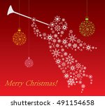 christmas angel   illustration | Shutterstock .eps vector #491154658