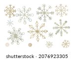 Set Of Snowflakes. Watercolor...