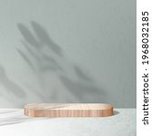 3d minimal wooden podium... | Shutterstock .eps vector #1968032185