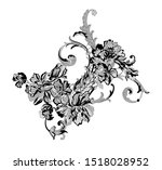 romantic lace flowers... | Shutterstock .eps vector #1518028952