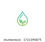water drop logo plant leaf... | Shutterstock .eps vector #1721390875