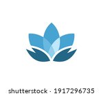 lotus logo flower vector icon  | Shutterstock .eps vector #1917296735